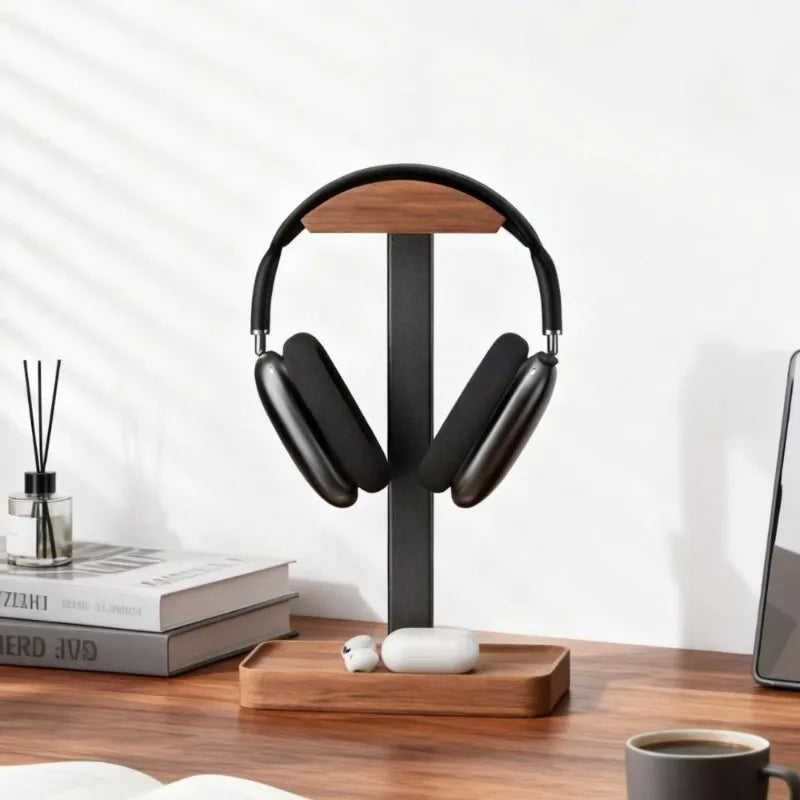 The Wood Elements Headphone Display Stand